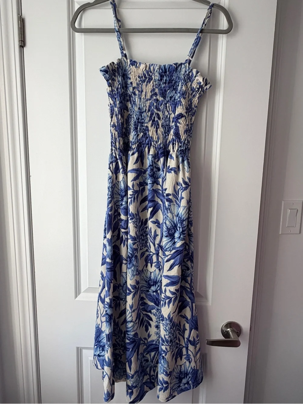2 for $35⚡️Blue Floral Smocked Sundress - Women - Picture 1 of 4